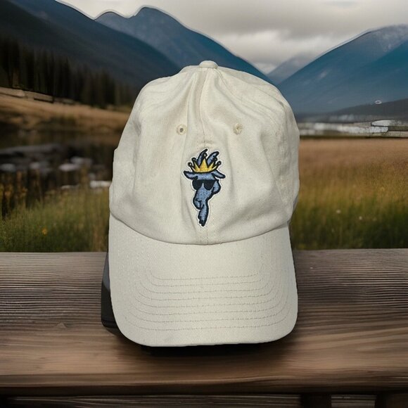 GOAT USA Hat Men One Size Cream Cap  Adjustable Buckle OSFA Embroidered‎ - Picture 1 of 16